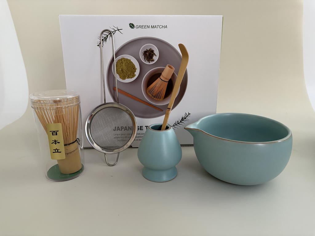 Japanese Matcha Tea Set Handmade Vintage Matcha Bowl Set Bamboo Whisk Spoon Holder Tea Accessories Ceremony Gift 2025 New