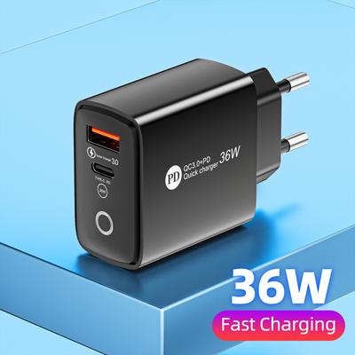 USB Charger Fast Charging PD Type C Quick Charge QC3.0 Mobile Cell Phone Wall Adapter for IPhone 16 Pro Xiaomi 14 15 Samsung S24