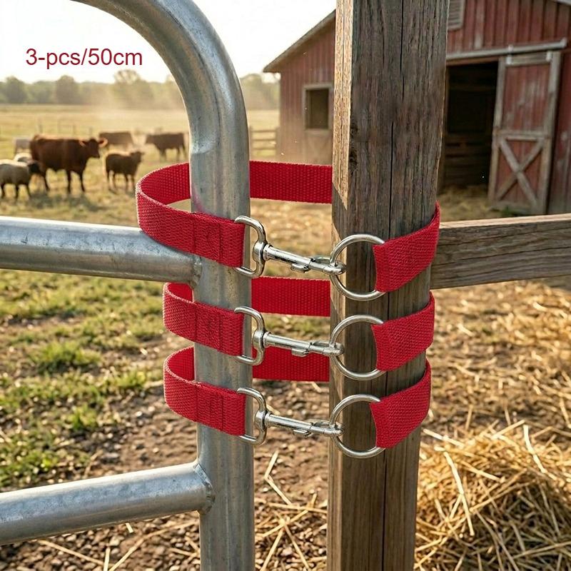 3 Marek, Ranch Gate & Rope Noose Buckle Door Catches, 50cm for Horse/Cattle/Sheep Gates.