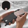 For iPhone 13 Pro Max 6.7 inch Liquid Silicone Case Phone Back Cover with Card Holder and Short Strap