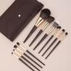 MSQ Makeup Brush Set of 10 with Cosmetic synthetic makeup brush set including concealer eyeshadow and foundation Convenient for everyday makeup and