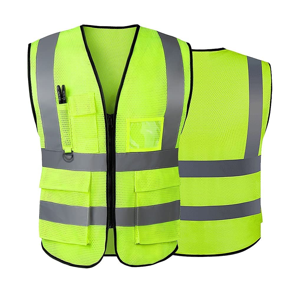 Reflective Vest High-Grade Safety Signal Custom Logo Rider Jacket Vest High Visibility Working Safety Jacket Fluorescent Woman
