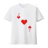 Costume Jack di Cuori T-shirt Donna Halloween Carte da Mazzo Nero Vintage Lavato Casual Traspirante Streetwear Grafica Alla Moda