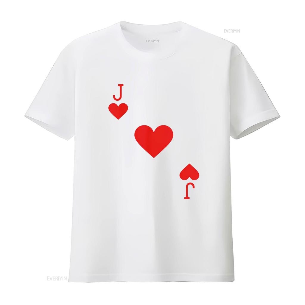Costume Jack di Cuori T-shirt Donna Halloween Carte da Mazzo Nero Vintage Lavato Casual Traspirante Streetwear Grafica Alla Moda