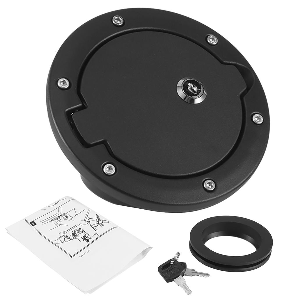 Fuel Tank Gas Cap Cover with Lock Fits for Jeep Wrangler JK 4 Door 2 Door 2007 2017