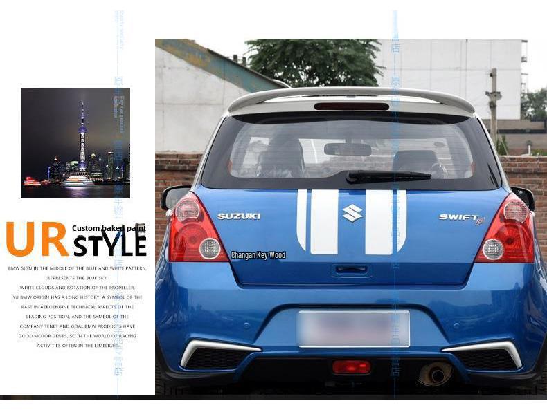 Suzuki Swift 06-16 Heckspoiler: ABS, Kein Bohren, Aerodynamisches Design, Lackiert.