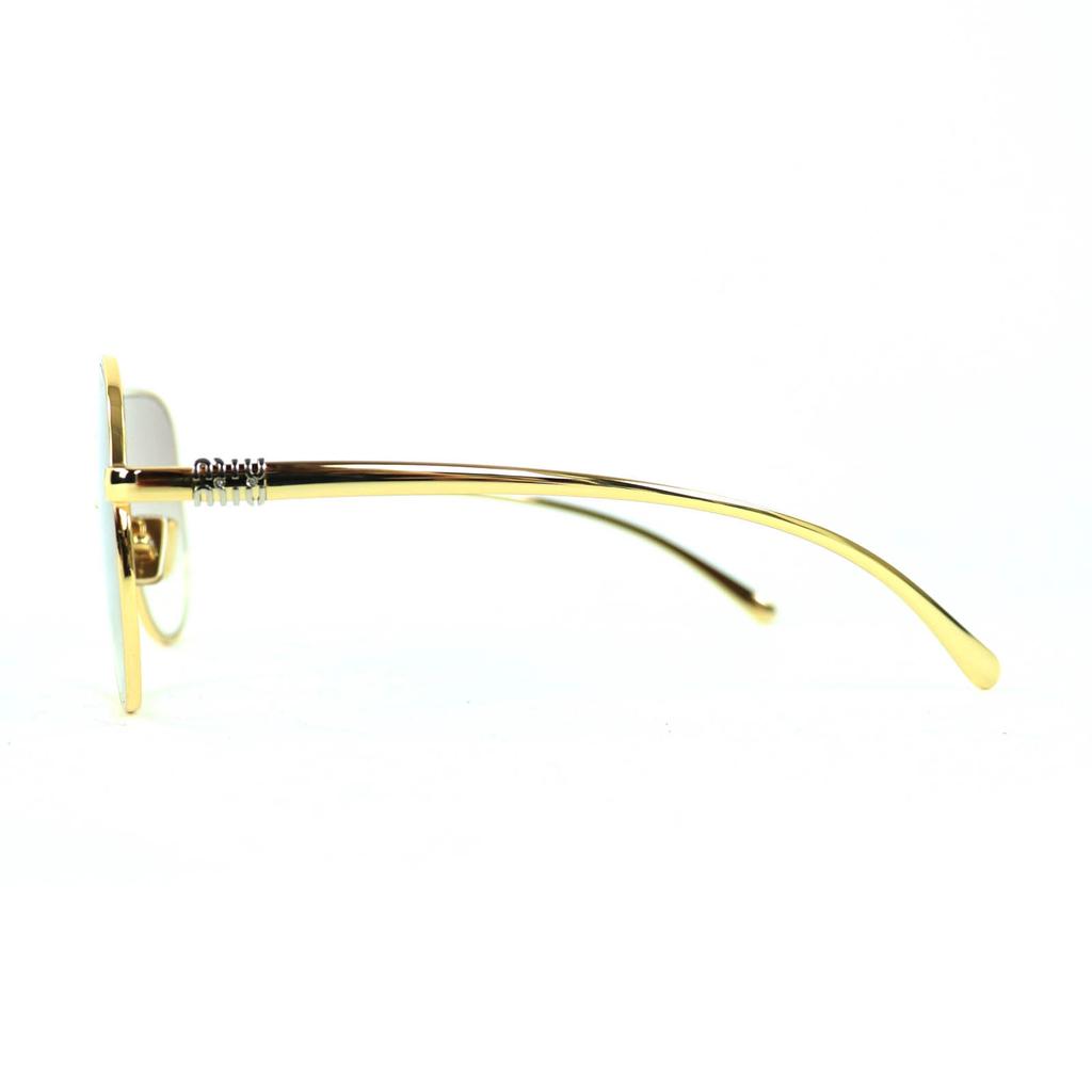 Excellent MIUMIU sunglasses Teardrop eyewear gold Women SMU A56 Used