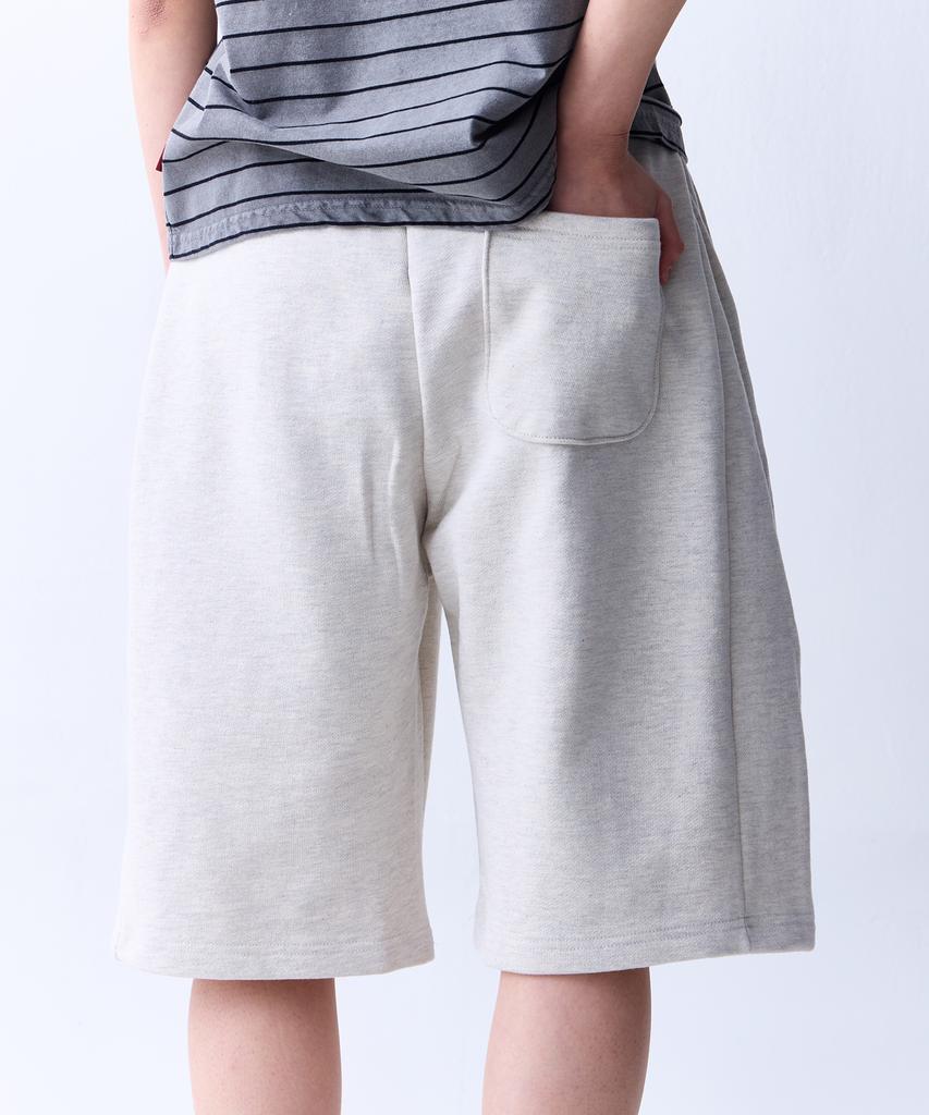 ADERNM Soft Flow Bermuda Elastic Waist Pants White Melange
