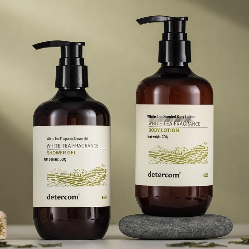 Detercom Fünf-Sterne-Hotel Einweg Weißer Tee Shampoo- und Duschgel-Set