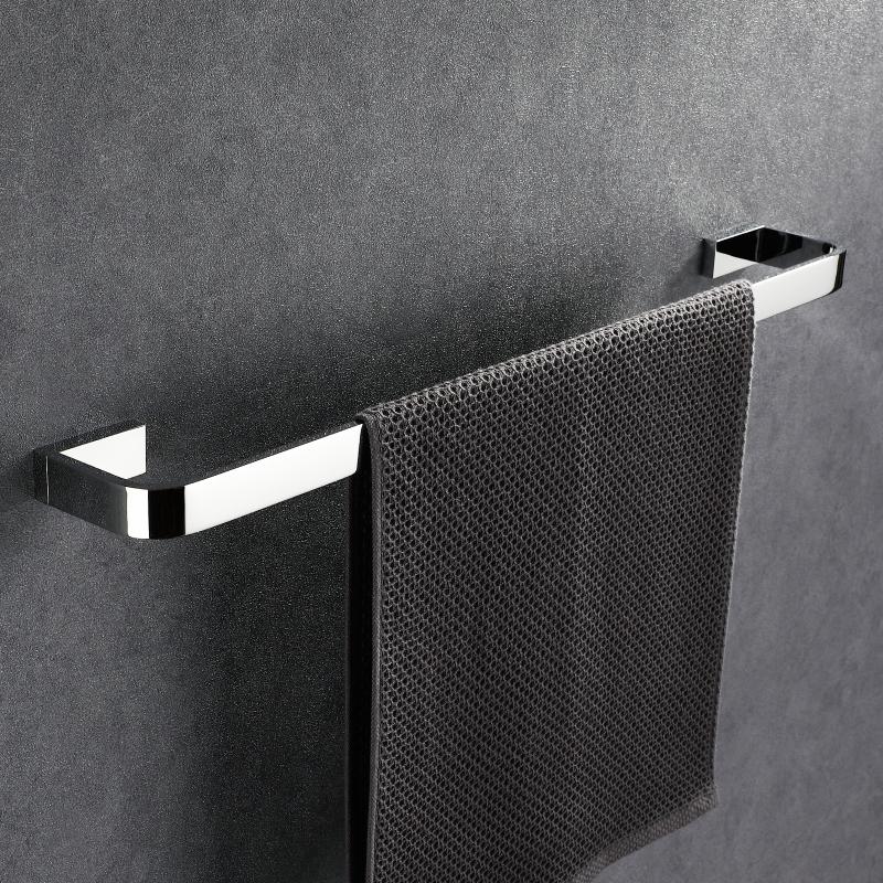 Stainless Steel Luxury Towel Holder Bathroom Wall Mount Single Towel Rack Chrome Washroom Accessories Towel Hanger Bar 30-50cm