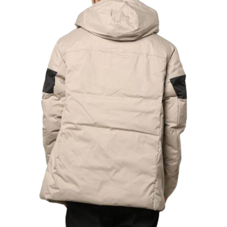 Puma Logo Print Pattern Spliced Zipper Down Jacket Men Outerwear Light-Brown 848286-40
