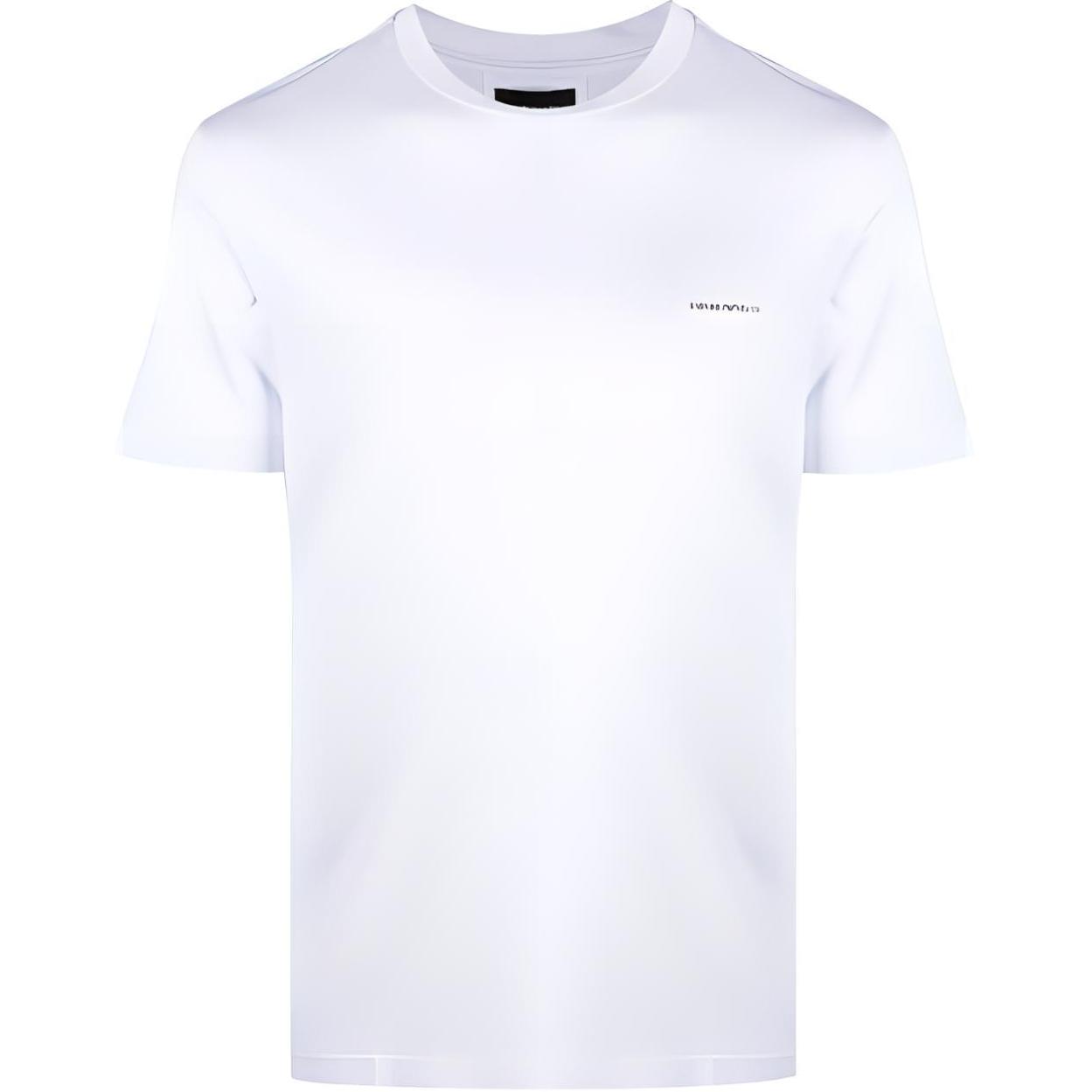 Emporio Armani Armani Ss22 Letter Print Pullover Round Neck Short Sleeve T-Shirt Men Tops White 8N1TD81JUVZ0100 XL