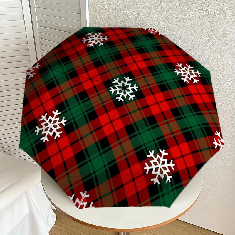 

1pc Snowflake Pattern Automatic Folding Umbrella, Heavy-Duty 8-Rib Construction, Perfect for Everyday yy251114155