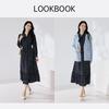 Xiangying French Style Blue Floral Long-Sleeve Dress