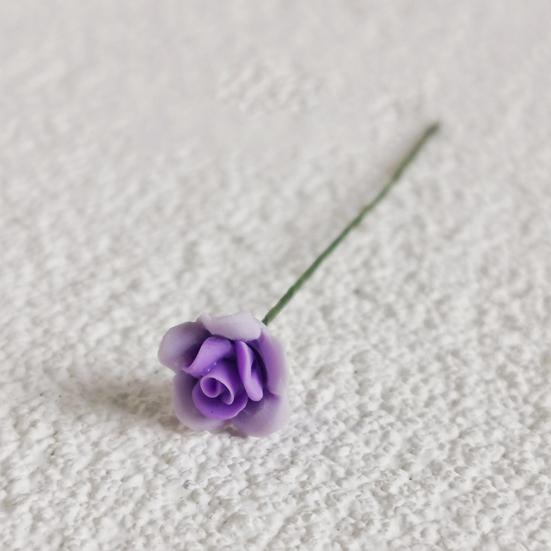 1:12 květinový model realistický dvoubarevný miniaturní květ růže pro domeček pro panenky pro kutily zahradní dekorace domečku pro panenky