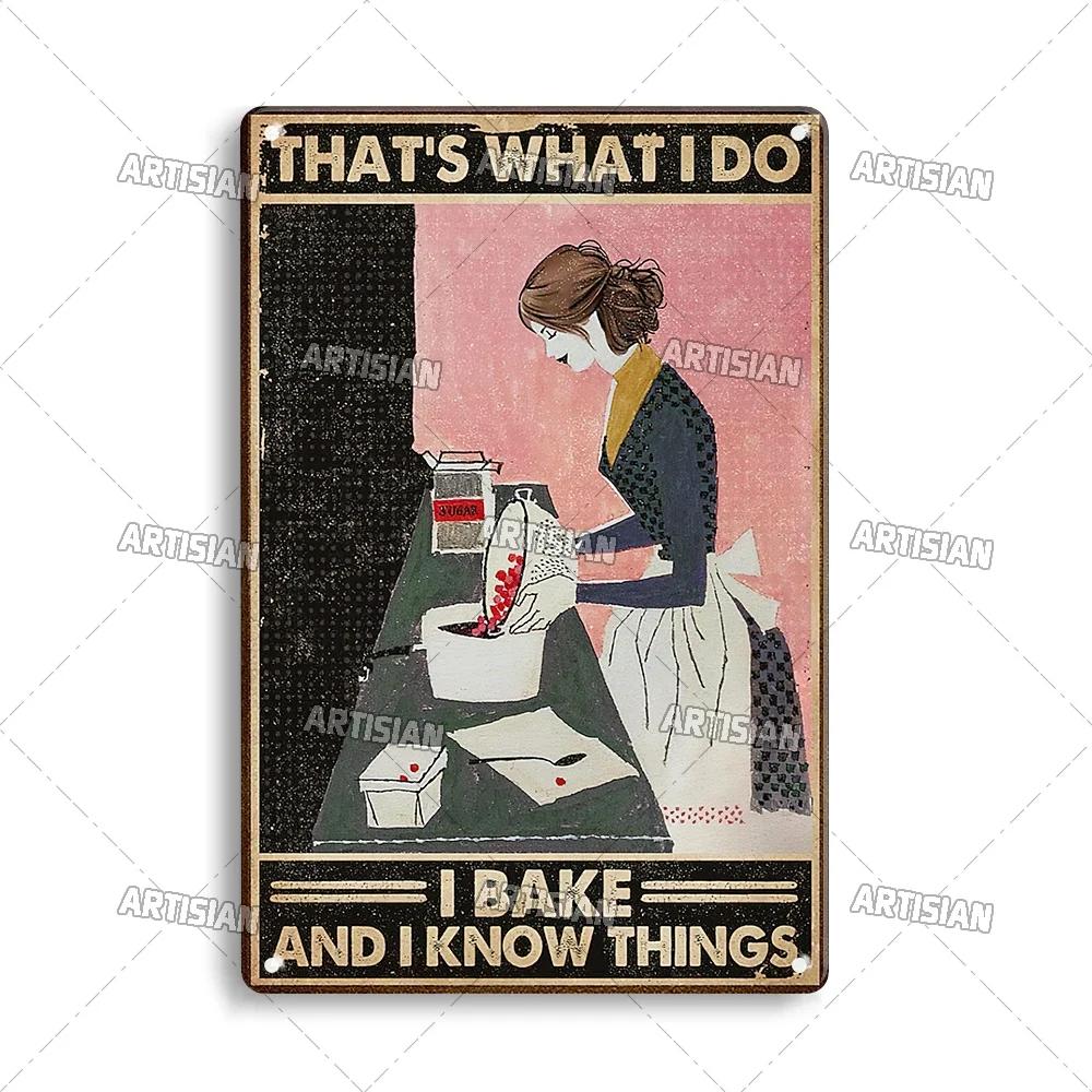 Artisian Kitchen Metal Plate Baking Tin Sign Retro Decorative Poster Wall Decor Garage Bar Pub Club Hotel Kitchen Home Man Cave