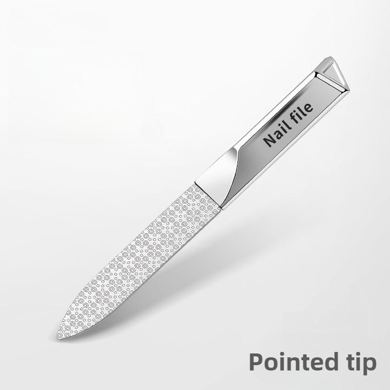 

Stainless Steel Double Side Nail File Styling Accessories Polish Remover For Buffer Manicure Tools For Home And Travel срібний