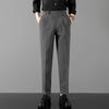 Simple Light Luxury Naples Italian Slim-fitting Men's Trousers British Straight-leg Youth Fashion Men's Trousers