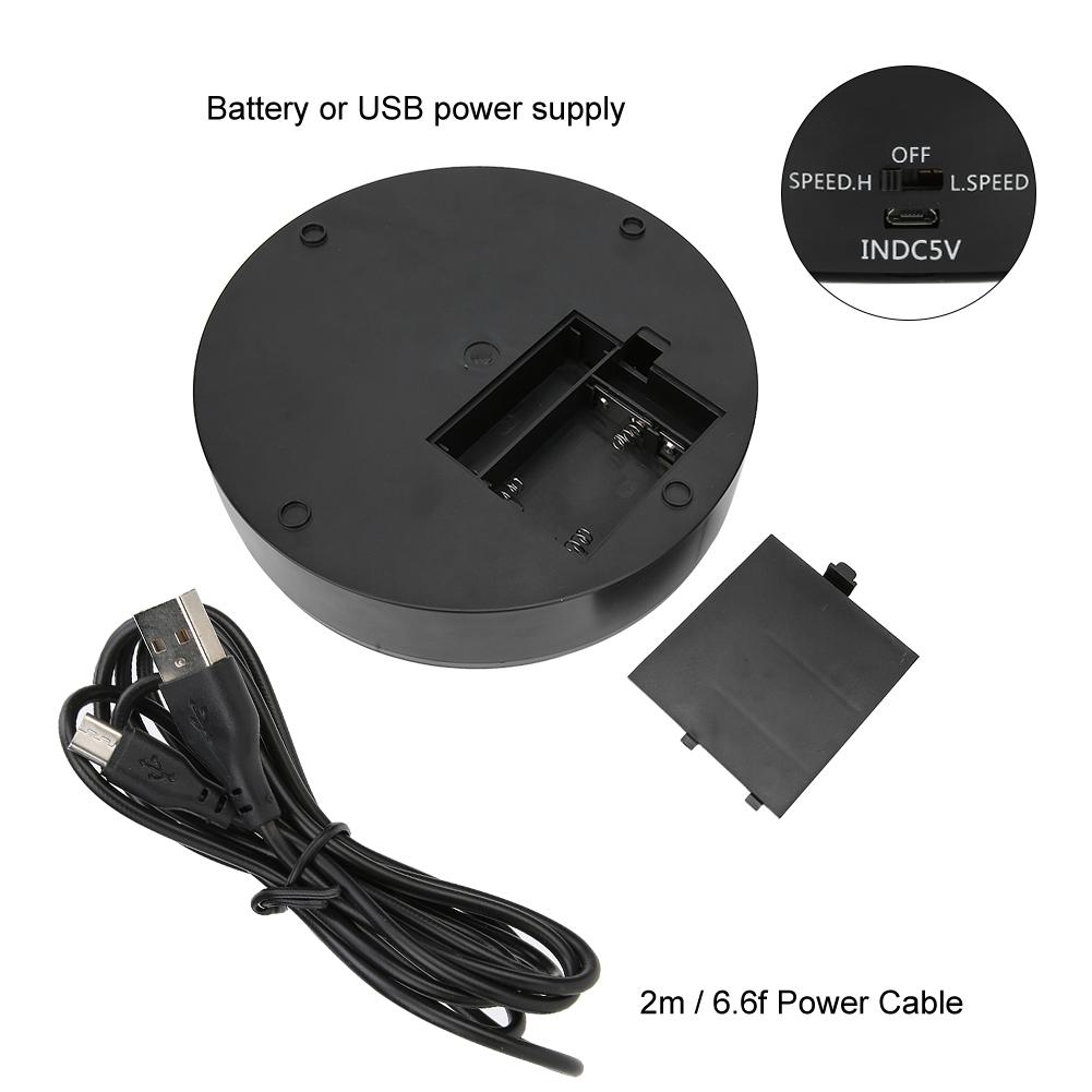 10kg Load Capacity USB Electric 360 Degrees Rotational Turntable Display Stand
