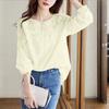 ZANZEA Women Casual Lace Crochet Patchwork Long Sleeve Blouse