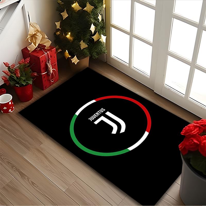 1pc Juventus Football Club Rug, Comfortable Printed Home Area Carpet, Cozy Office Chair Rug