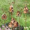 Metal Bird House Waterproofing Decorative Garden Birdhouse for Outdoor Patio Courtyard