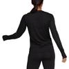 Adidas Over The Run Long Sleeve Tee With Classic Three Stripes And Thumbhole Women Tops Black H59272
