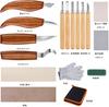 Wood Carving Knife DIY Tool Kit with Storage Traditional Woodworking and Gloves 26-Piece Set, Beginner's Bag, Crafts, Knives,