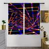 2pcs Neon Grid Pattern Curtains   Perfect for Party/Modern Window Decor   Vibrant Home Living Room Bedroom Decor