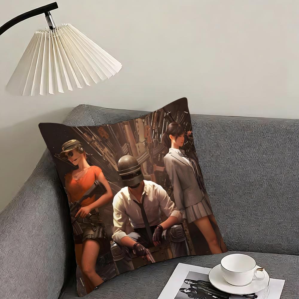 PPUBG Game Cushion Cover Pillowcase Ultra Soft Skin Friendly Fabric Cloud Like Comfort Concealed Zipper