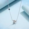 Mori Style Collarbone Chain Fishbone Necklace with Zircon for Women - Creative & Trendy Small Fish Design