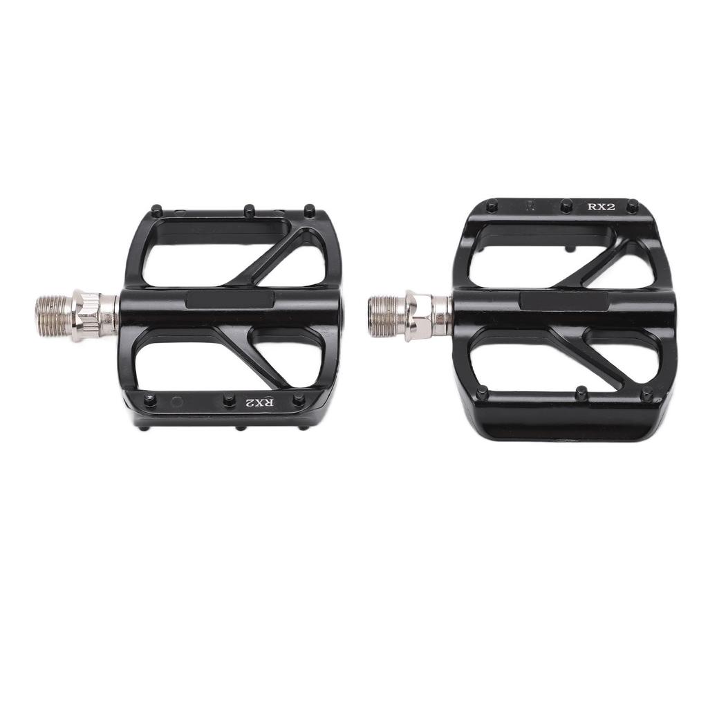 MEROCA Bicycle Pedals Mountain Bike Aluminum DU Bearing Pedals for Road Bikes RX2 Black