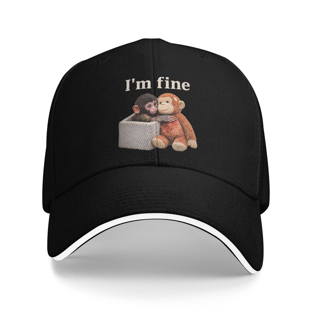 Unisexs WoUnisexs Punch the Monkey Cute Outdoor Hat Trucker Cap Casual Baseball Cap Sunscreen Sunshade