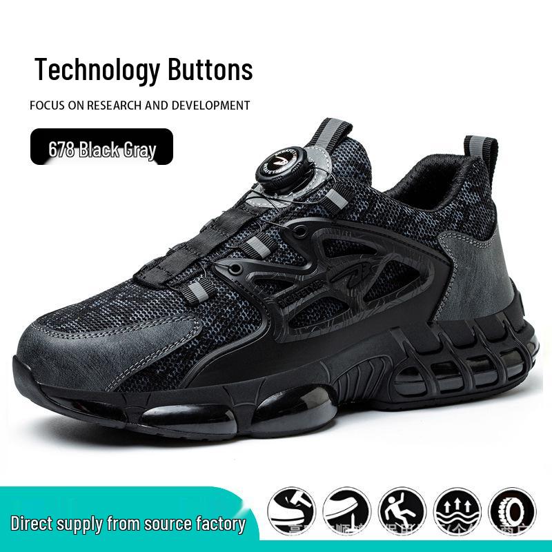 Cross-Border Anti-Smash, Anti-Puncture Safety Shoes - Durable, Slip-Resistant & Lightweight Work Shoes for Comfortable Long Wear