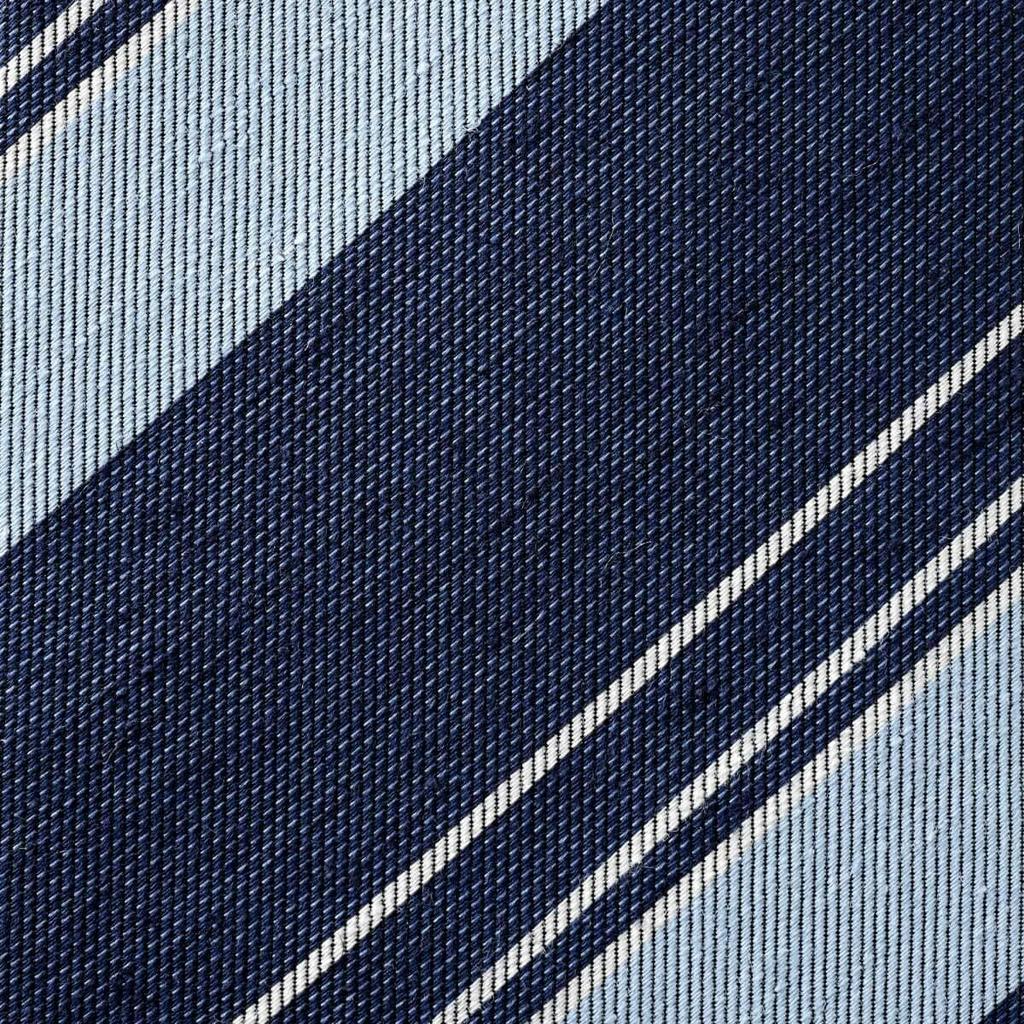 [Ojie] Men's Linen Tie, Silk Blend, Regimental Stripe, Business Tie, Made in Japan, Stylish, SpringSummer