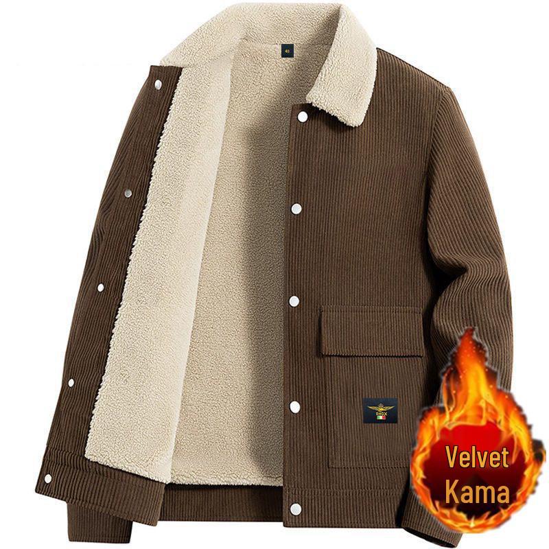 Men's Winter Warm Corduroy Jacket - Korean Style, Versatile & Fashionable