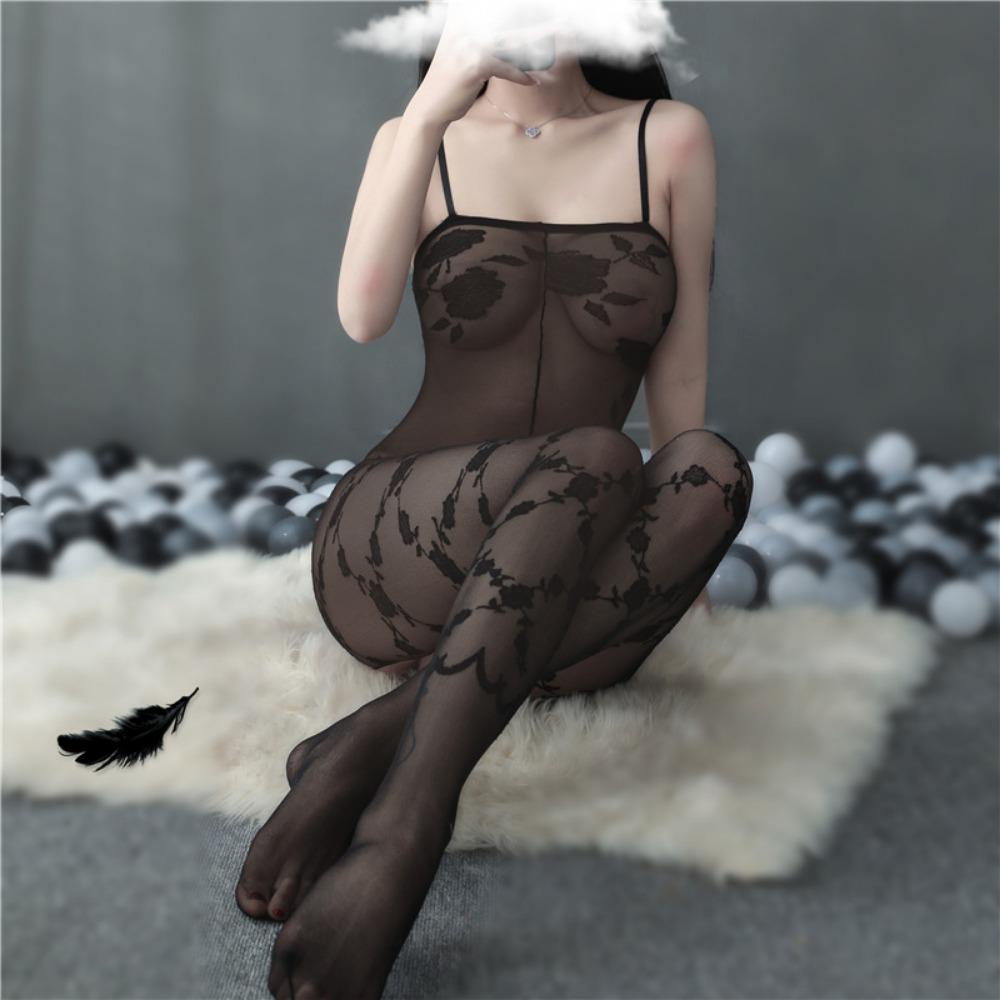 Cross-border New Sex Rose Jacquard Stockings, Foreign Trade Sexy Suspender Stockings Onesie, One Piece Is Sent On Behalf of Others.