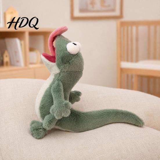 Funny Magnetic Lizard Toy Tongue Plush Toy Cute Chameleon Doll Ornament Stress Relief Squeeze