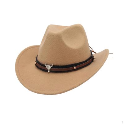 Cowboy Cowgirl Hat Sombrero Caps Decorative Props Big Brim Sun for Unisex Rodeo