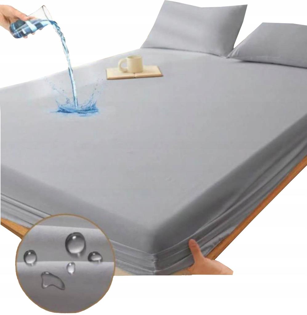 Waterproof fitted sheet, cotton, 140x200 cm, waterproof, white