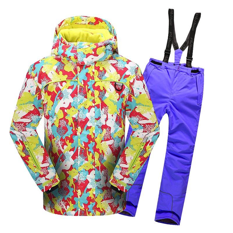 Kids Ski Suit Set Waterproof Warm Windproof Outdoor Snowsuit Boys Girls Toddler Winter Jacket Pants