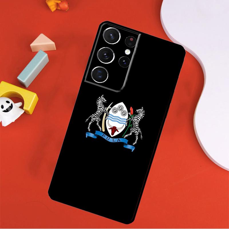 Botswana Flagge Handyhülle Für Samsung Galaxy S25 Ultra S9 S10 S20 FE S21 S22 S23 S24 Plus S24 Ultra Hülle