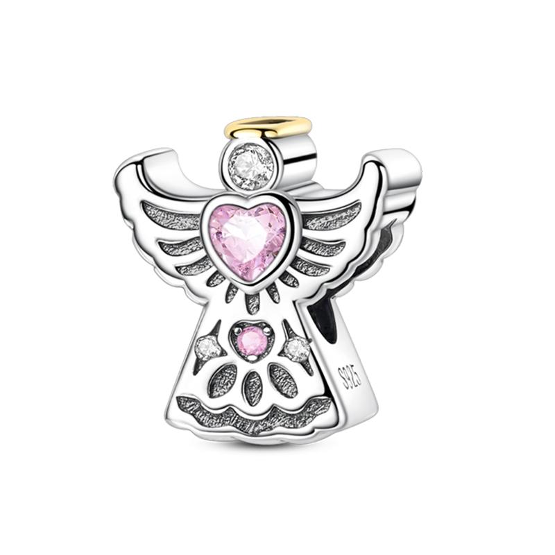 Fit 925 Silver Charms Beads Nossa Senhora Aparecida Dangle Cross Charms Pendants For Women Fine DIY Jewelry