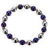 Fashionable Women Silver and Blue Magnetic Hematite Bracelet Bangle Accessory