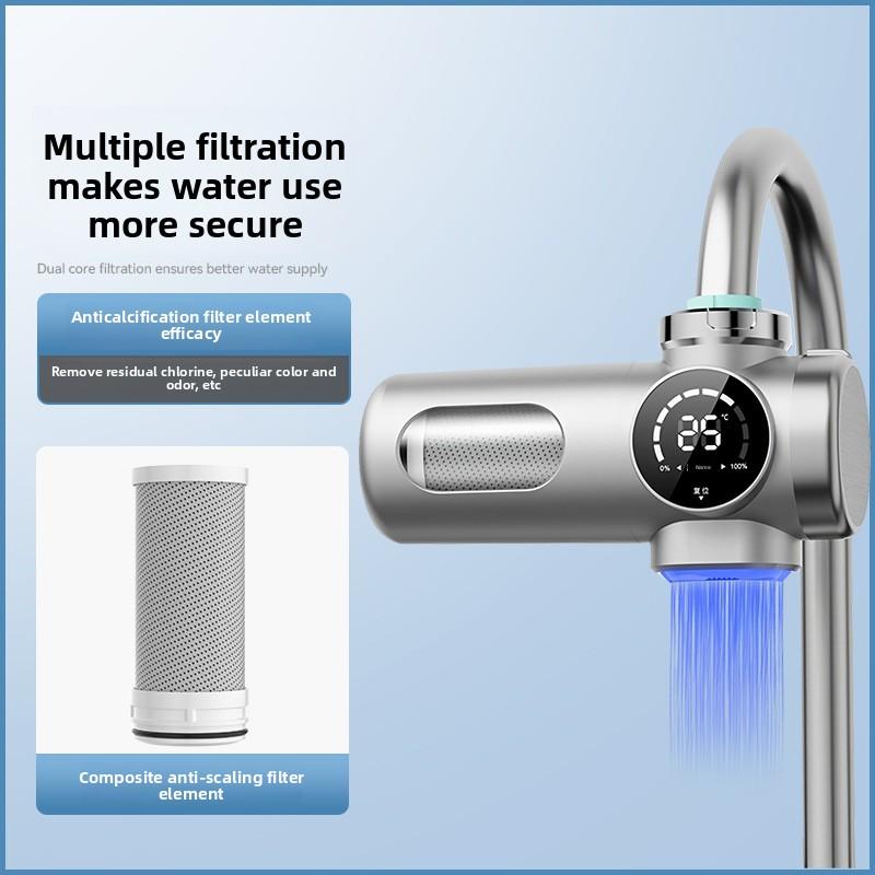 Smart Faucet Water Purifier - Removable Ceramic Filter for Pure Drinking Water, Anti-Scale Filtration System for Kitchen