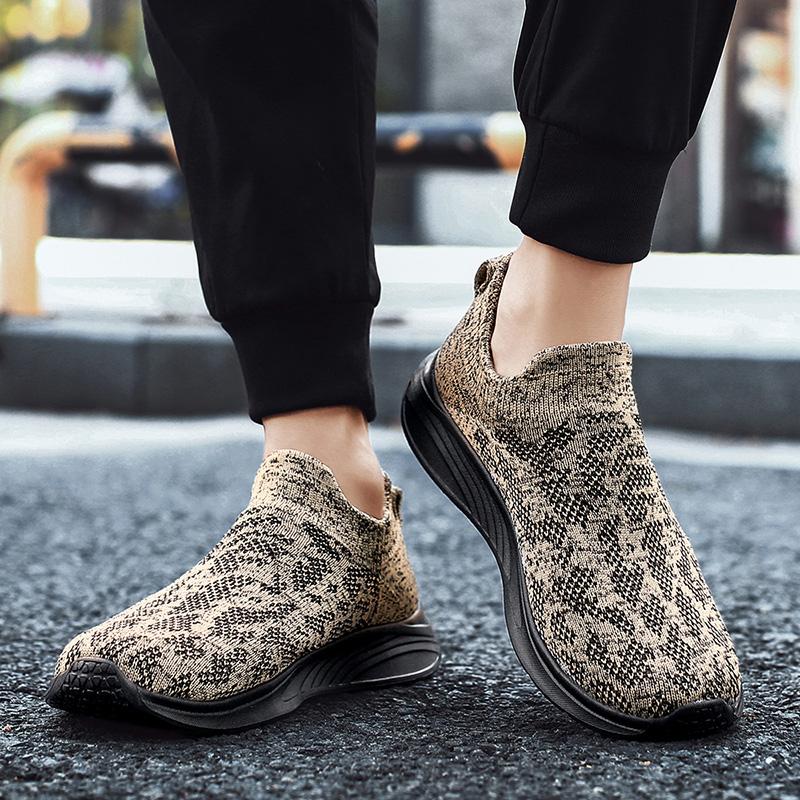 Spot Tide Shoes Flying Woven Sports Men's Shoes 2024 New Elastic Sock Sneakers Breathable Casual Running Ball Shoes