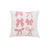 BUYNOW 1PC Pink Bow Embroidered Pillowcase Cute Princess Style Bedroom Cushion Cover Home Living Room Decor Cojines Para Sala
