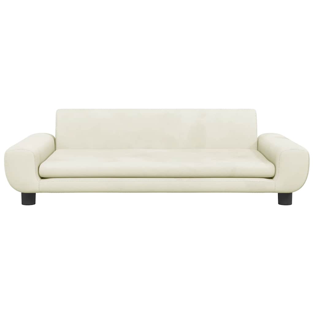 Children s Sofa Cream 100 x 54 x 33 cm Velvet
