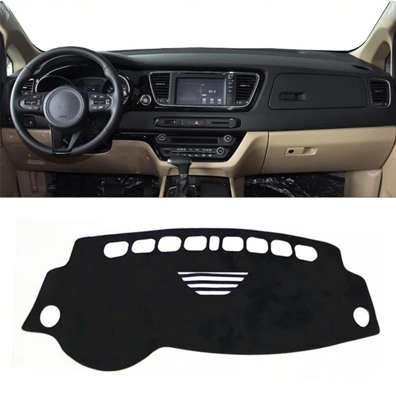 

For Kia Grand Carnival Sedona YP 2015- Car Dashboard Cover Dashmat Dash Mat Pad Sun Shade Carpet Protector Accessories Black(Black Edge)