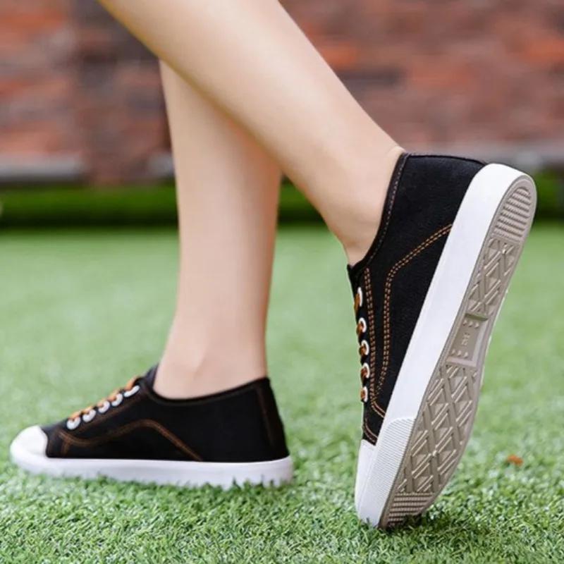 Low Top Lace Up Women's Shoes Aesthetic Stylish Deals Cheap Light New In High Quality Daily Routine Casual 39 Ladies Footwear